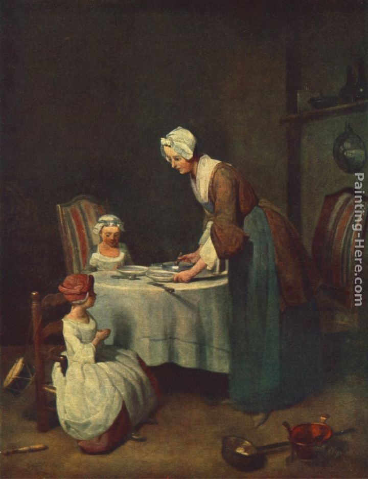 The Prayer before Meal painting - Jean Baptiste Simeon Chardin The Prayer before Meal art painting